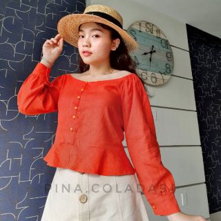 Áo linen babydoll - 2 màu