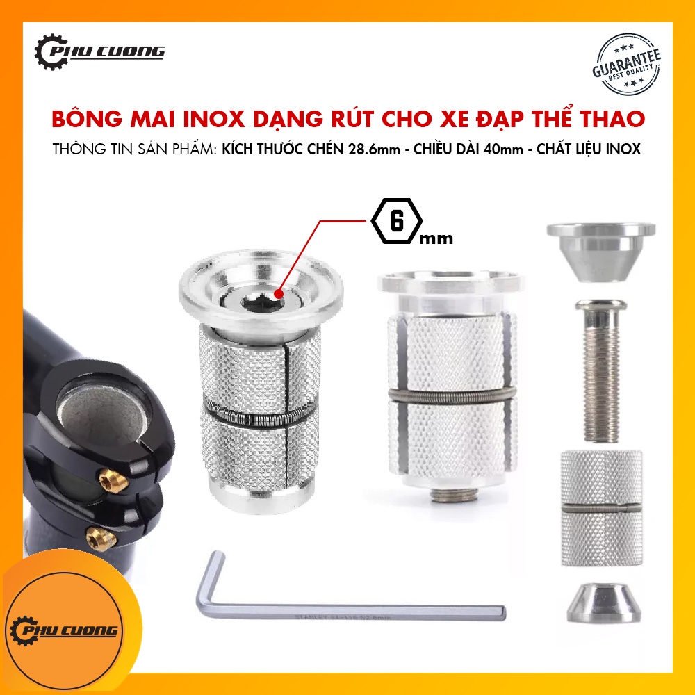 Bông Mai Rút Xe Đạp Chất Liệu Inox Siêu Nhẹ & Chổng Gỉ - Độ Bền Cao Và Tăng Thẩm Mỹ Cho Xe Đạp