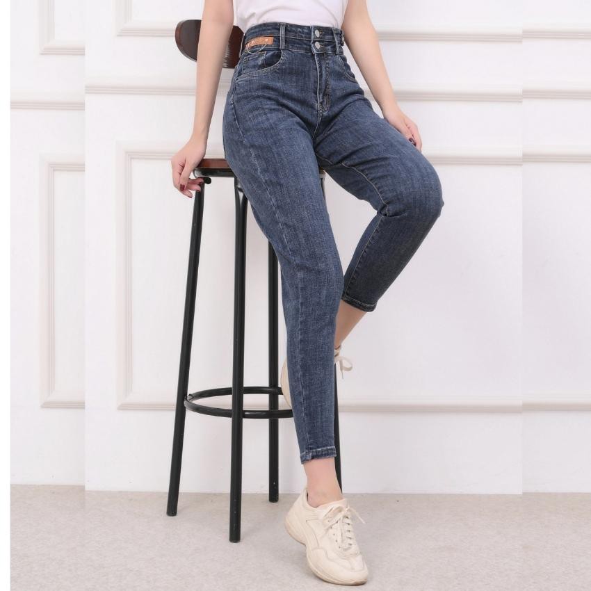 Quần jean baggy nữ cạp cao co giãn, quần baggy nữ lưng cao dày dặn RUBIE JEANS 2705 | WebRaoVat - webraovat.net.vn