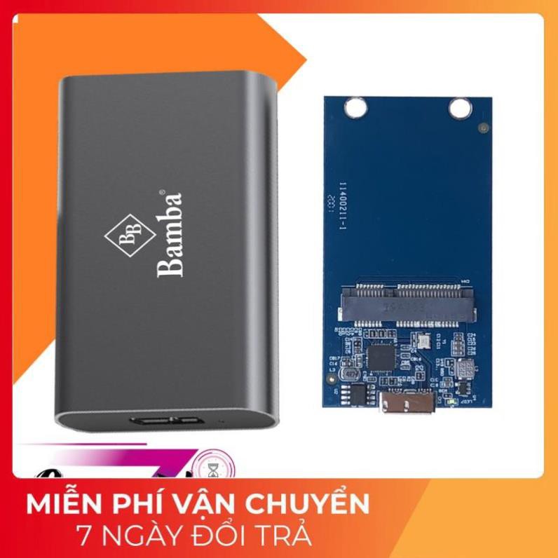 [FREESHIP] HỘP ĐỰNG Ổ CỨNG SSD MSATA RA USB 3.0 - BOX SSD MSATA RA USB 3.0 BAMBA B6 - VỎ NHÔM + MÀU BẠC | BigBuy360 - bigbuy360.vn