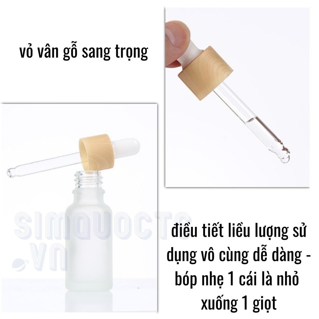 [10/20/30/50ML] Lọ chiết chai chiết serum tinh dầu dưỡng chất mỹ phẩm vân gỗ