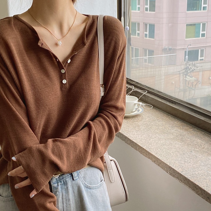 Áo len mỏng dài tay bốn màu