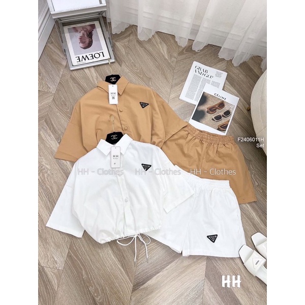 Set áo croptop kèm chân váy