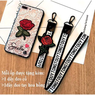 Ốp hoa hồng thêu ren