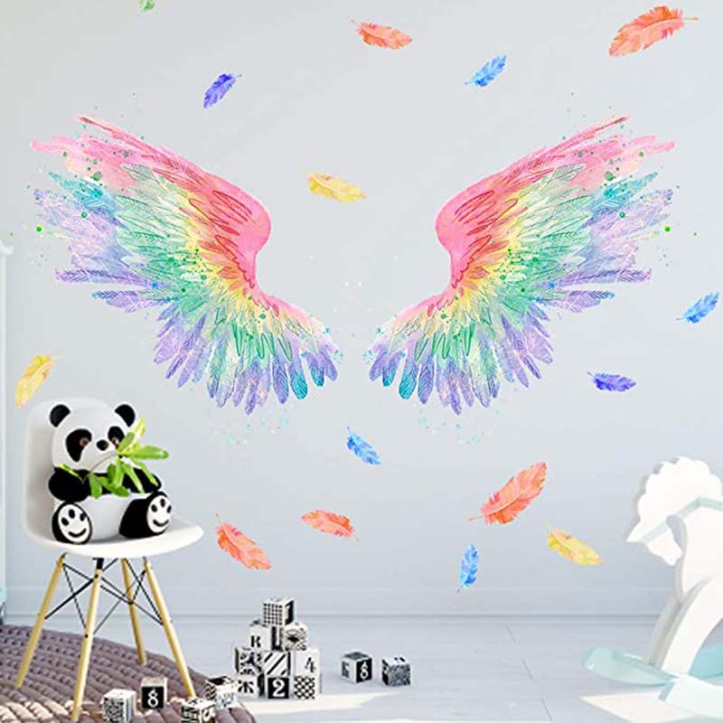 Giấy dán tường hình cánh thiên thần dễ thương