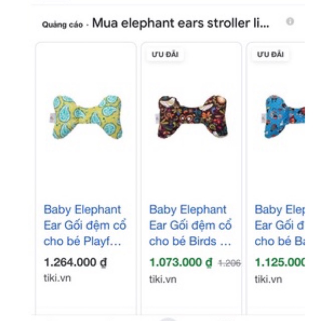 Gối tai voi cao cấp cố định đầu cho bé