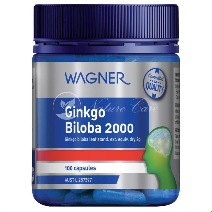 Viên uống bổ não Wagner Ginkgo Biloba 2000_100 viên_ Hàng úc chính hãng