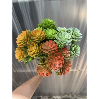 Hoa giả/ Cụm sen đá 5 bông trang trí siêu đẹp