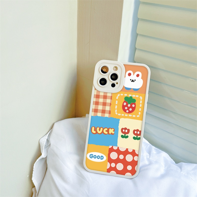 Ốp lưng iphone cạnh vuông lỗ camera gấu dâu 6s/6splus/7/7plus/8/8plus/x/xs/11/12/13/pro/max/plus/promax-Sale Sốc U4-16