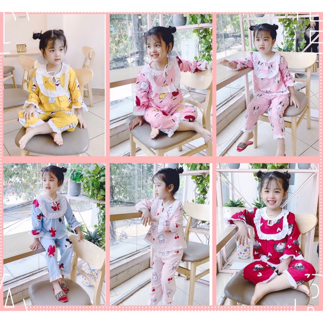 Bộ pijama siêu cưng cho bé gái (2bo )