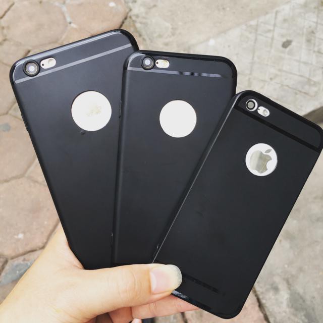 Ốp Lưng đen nhựa dẻo iphone 6 plus, 6S plus