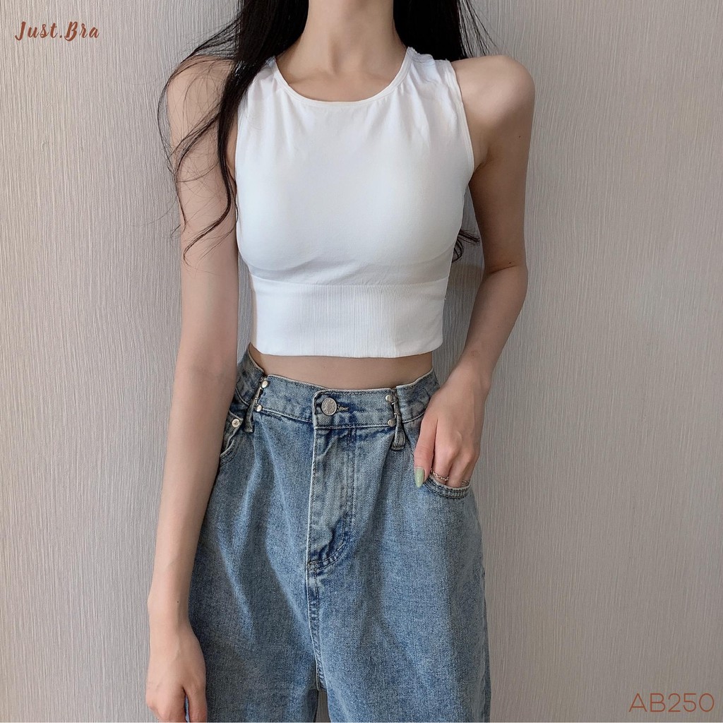 Áo Bra Ba Lỗ Dáng Croptop Siêu Hót Phong Cách Hàn