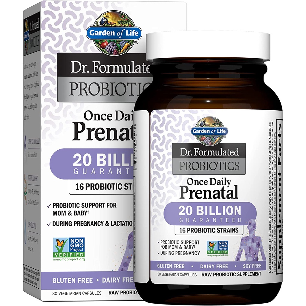 Lợi khuẩn hữu cơ cho mẹ bầu Prenantal Probiotic Dr. Formulate Garden of life 30v