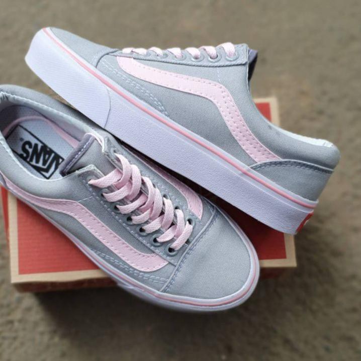 Giày bata Vans Oldskool thời trang năng động cho nữ Giày Vans màu đen hồng size 36-40 thời trang trẻ trung Ori cấp Ori