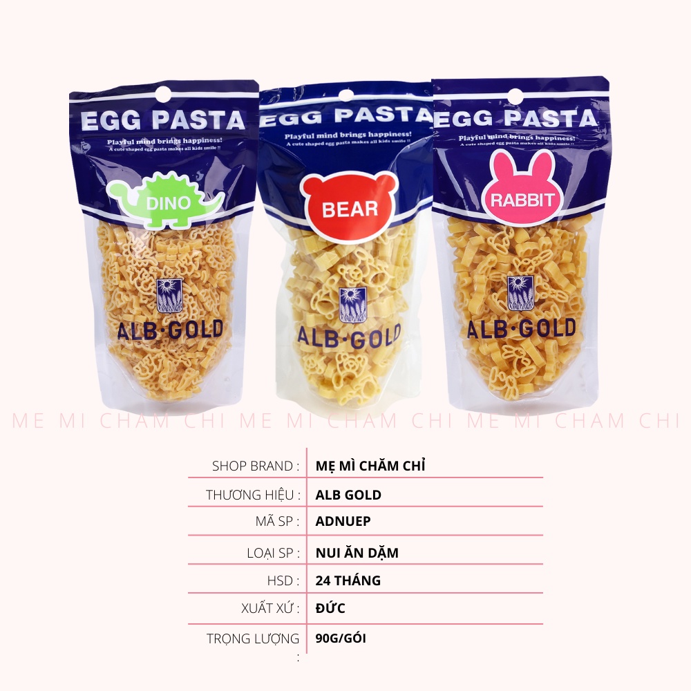 Nui Ăn Dặm Hữu Cơ Egg Pasta 90g Cho Bé 1 Tuổi