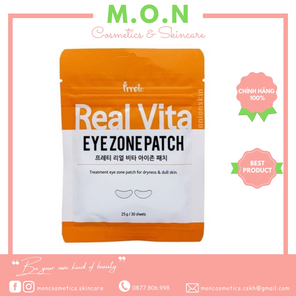 Mặt nạ mắt Prreti Real Vita Mask Eyezone Patch Túi 30 Miếng thumbnail