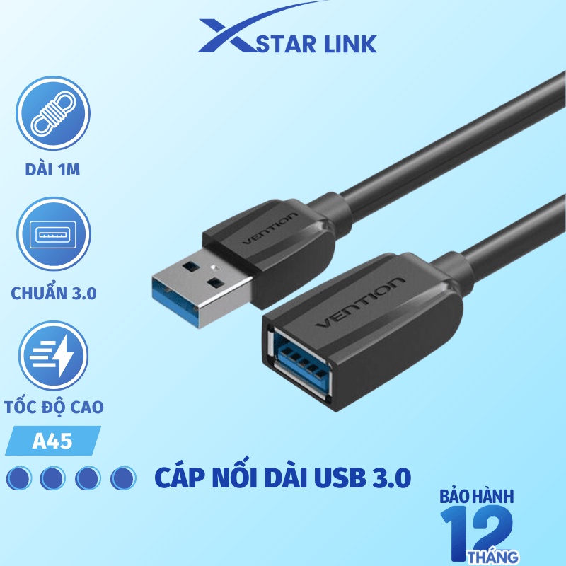 Dây cáp nối dài USB 3.0 dương sang âm 1m - Dây mở rộng USB 3.0 tốc độ cao 3.0 hỗ trợ sạc