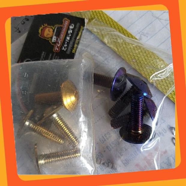 Ốc 6 li màu vàng titan lắp dàn áo - giá 1 con ốc 2 phân 1.5 phân