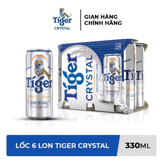 [MUA CÀNG NHIỀU CÀNG RẺ] Thùng 24 lon bia Tiger sliver lon cao 330ml.