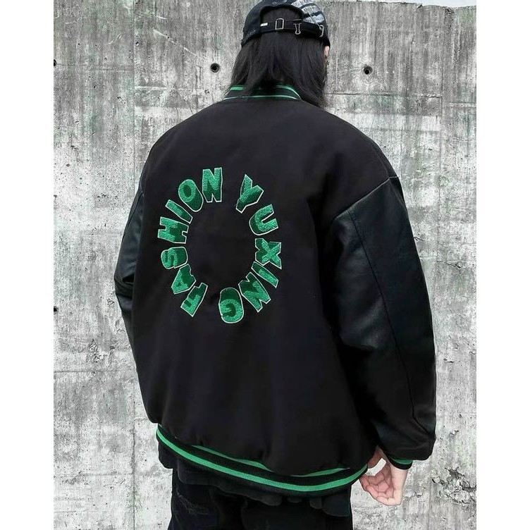 Áo khoác dù kiểu bomber logo chữ F cá tính,bóng chày  Màu Siêu Hot, jacket form rộng phông cách unisex, 2 lớp dày dặn