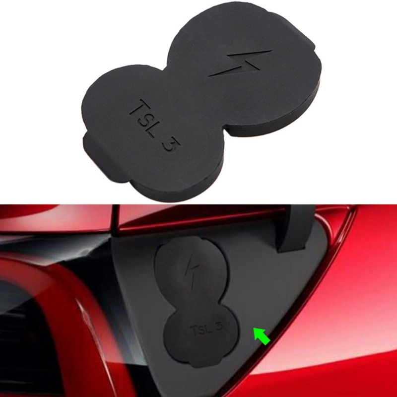 Nắp Đậy Cổng Sạc Xe Hơi Bằng Silicone Chống Nước Cho Model 3