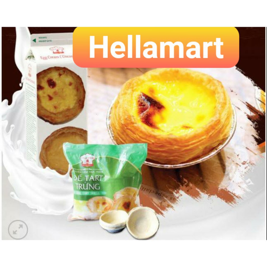 Combo làm tart Trứng (gồm bịch 30 đế bánh và hộp kem trứng )