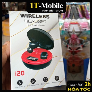 Tai nghe bluetooth tws i20 - chống ồn, pin trâu, hộp đựng có gương soi , bh 6 tháng
