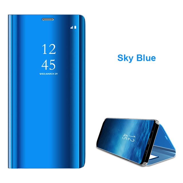 Bao da điện thoại nắp lật gương thông minh dành cho Samsung Galaxy A01 A71 A51 A81 S10 Lite M30s A90 5G