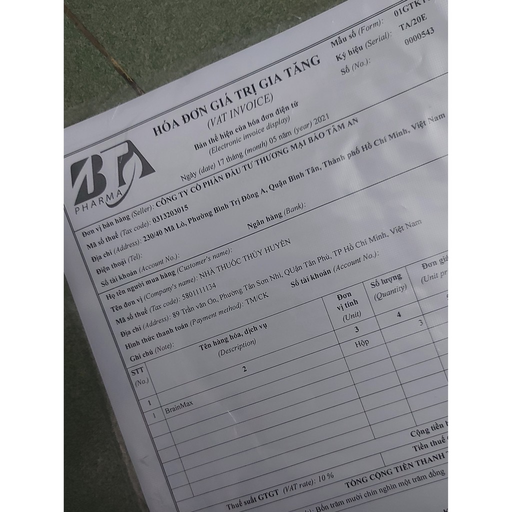 Brainmax Ginkgo 120 Viên bổ não