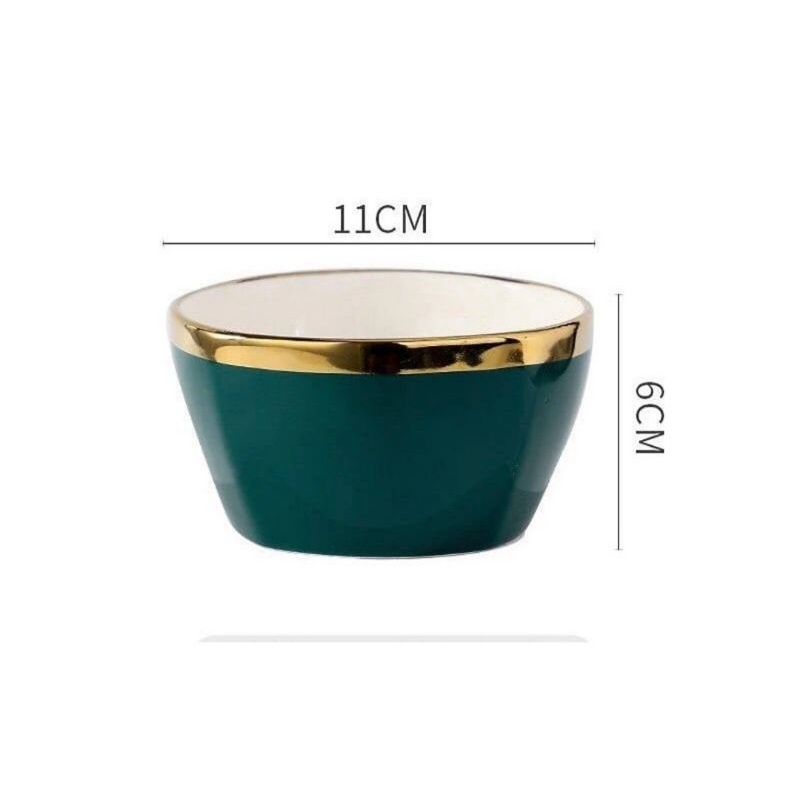 Bộ 6 bát sứ viền mạ vàng cao cấp tặng kèm đũa phong cách bắc âu tô chén cao cấp hộp đựng đẹp sang trọng mokat