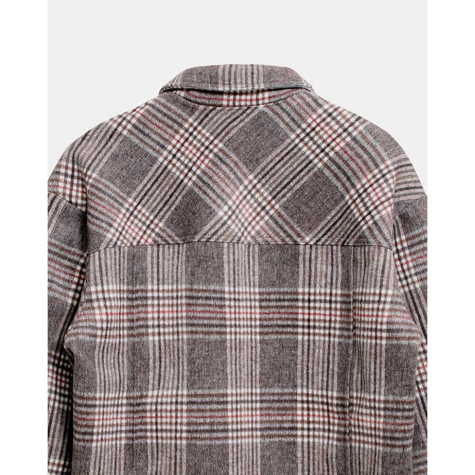 Áo khoác dạ SSSTUTTER hoạ tiết ca rô cổ điển TEXTURED PLAID JACKET