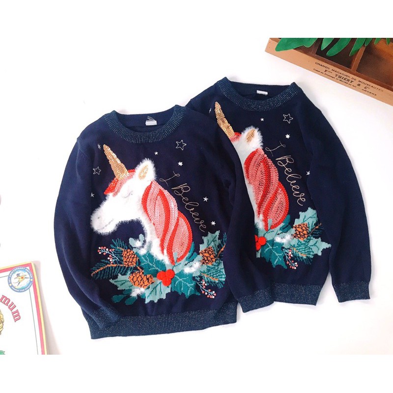 Áo len ngựa bé gái