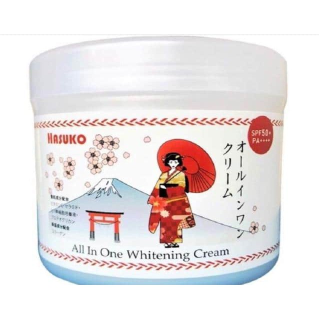 Ủ Trắng Da Toàn Thân Hasuko All In One Whitening Cream SPF50+ 280gr Nhật Bản