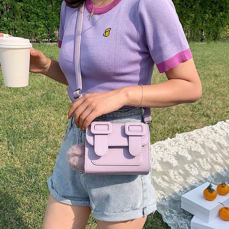 💜💜💜💜 Túi Đeo Chéo Nữ Màu Tím Hottrend 2020