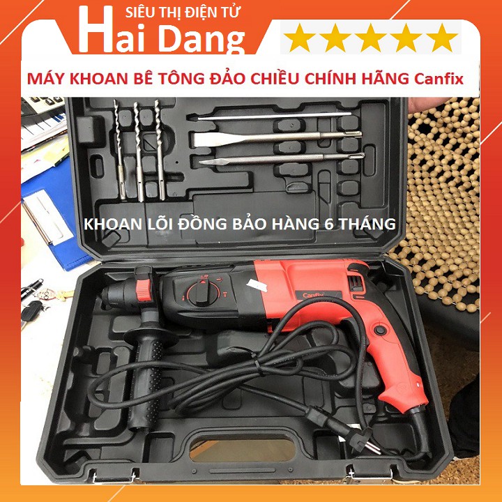 Khoan Bê Tông, Kiêm Máy Đục Tường 3 Chức Năng Khoan Chính Hãng Canfix Bảo Hành 6 Tháng