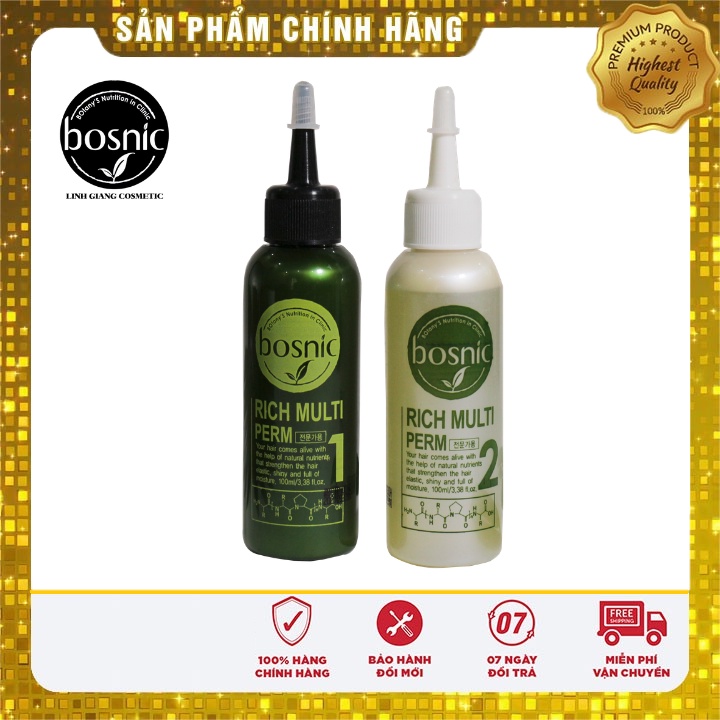 [Dành cho salon chuyên nghiệp] Thuốc Uốn Đa Năng Collagen BOSNIC 100ML