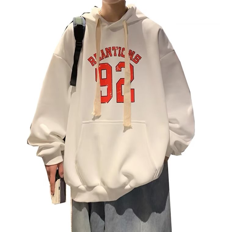 Áo Hoodie Dáng Rộng Có In Chữ Phong Cách Thời Trang Hàn Quốc Cho Nam Giới