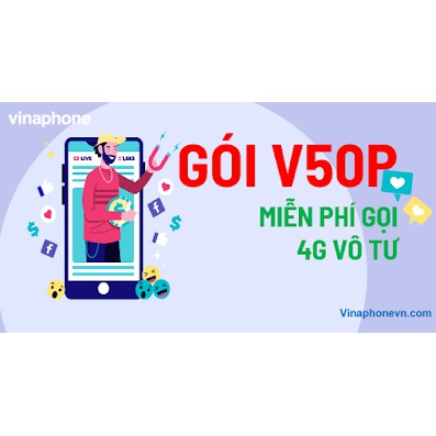 Sim ViNa V50P Miễn Phí Gói Tháng Đầu – Chỉ 50k được COMBO “Thoại + Data”