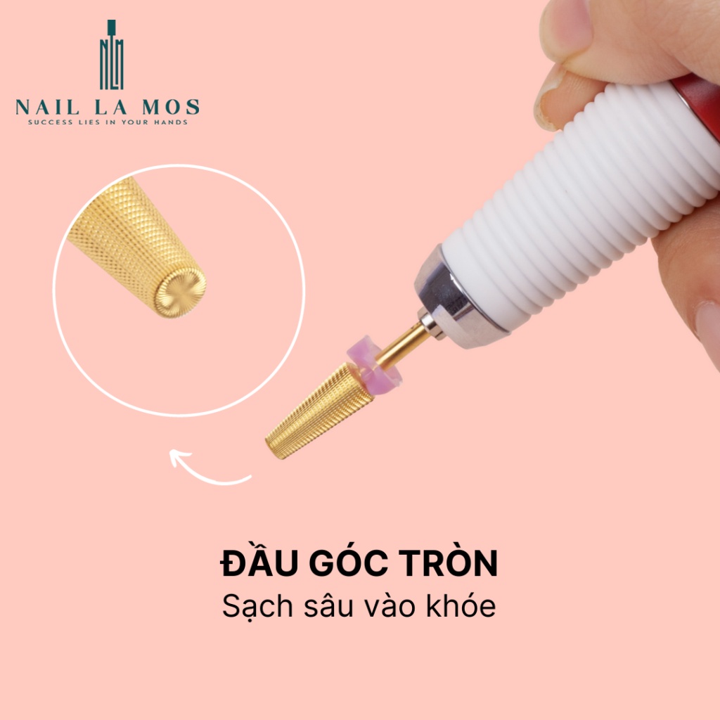 Đầu mài Mỹ Titanium 5in1 dùng được cho cả gel và bột - Đầu mài mịn đi sát khoé móng an toàn, loại xịn và bền (lẻ chiếc)