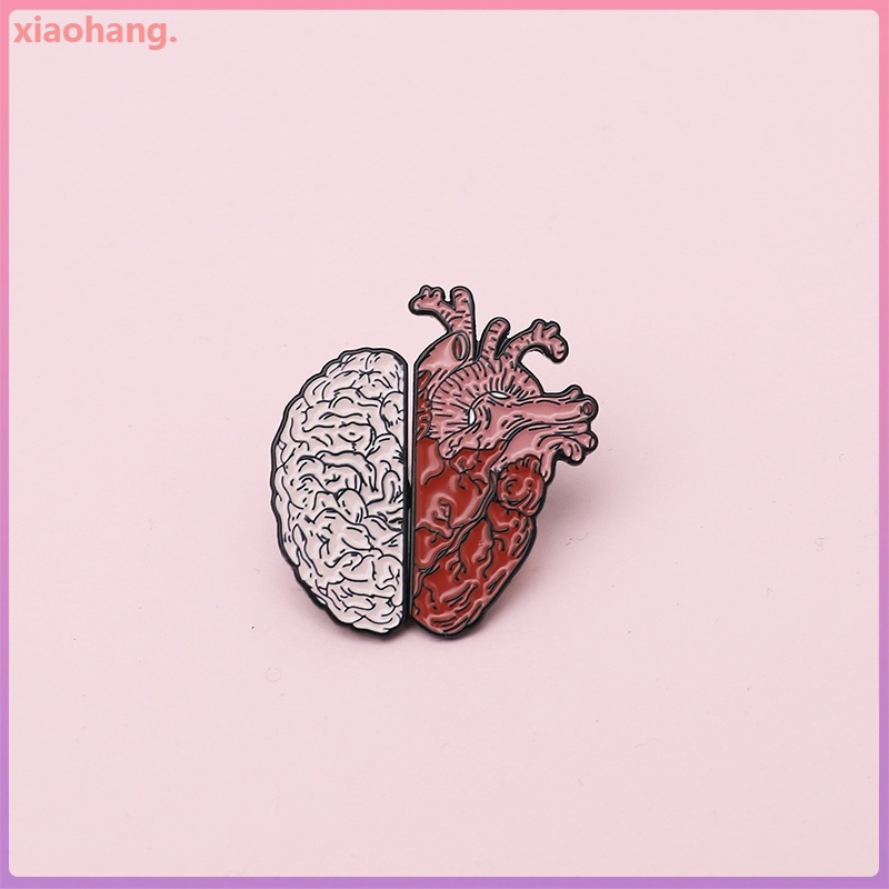 Ghim Cài Áo Hình Bộ Não Và Trái Tim Dễ Thương