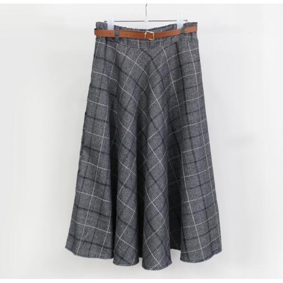 Chân Váy Dài Qua Gối Họa Tiết Sọc Caro Thời Trang Cho Nữ | BigBuy360 - bigbuy360.vn