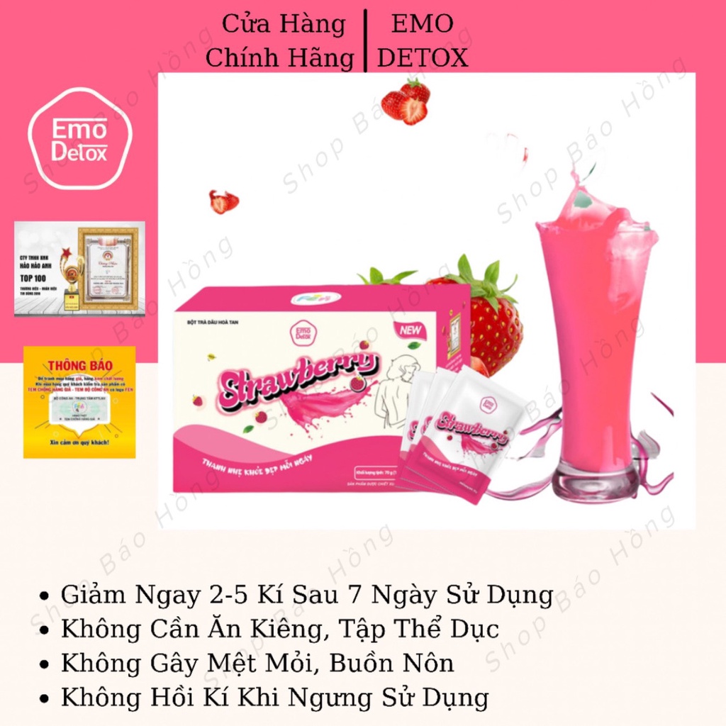 COMBO 3 HỘP EMO DETOX VỊ DÂU (tặng kèm quà)