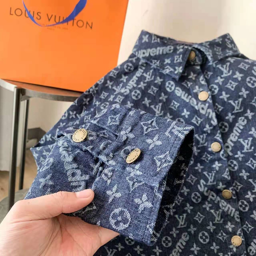 Áo sơ mi bò nam thời trang cao cấp Louis Vuitton LV phong cách trẻ trung, thời thượng
