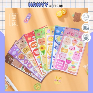 Set Nhãn Dán 2 Miếng Sticker Hình Động Vật Đáng Yêu