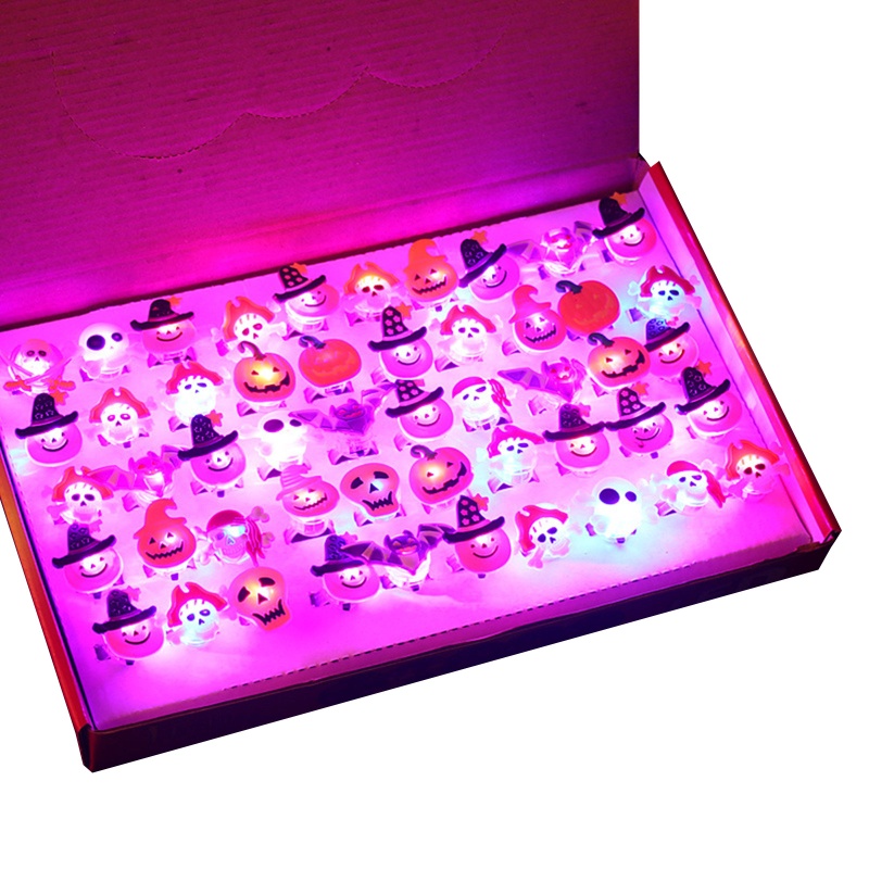 Nhẫn Đèn Led Phát Sáng Phong Cách Halloween Độc Đáo