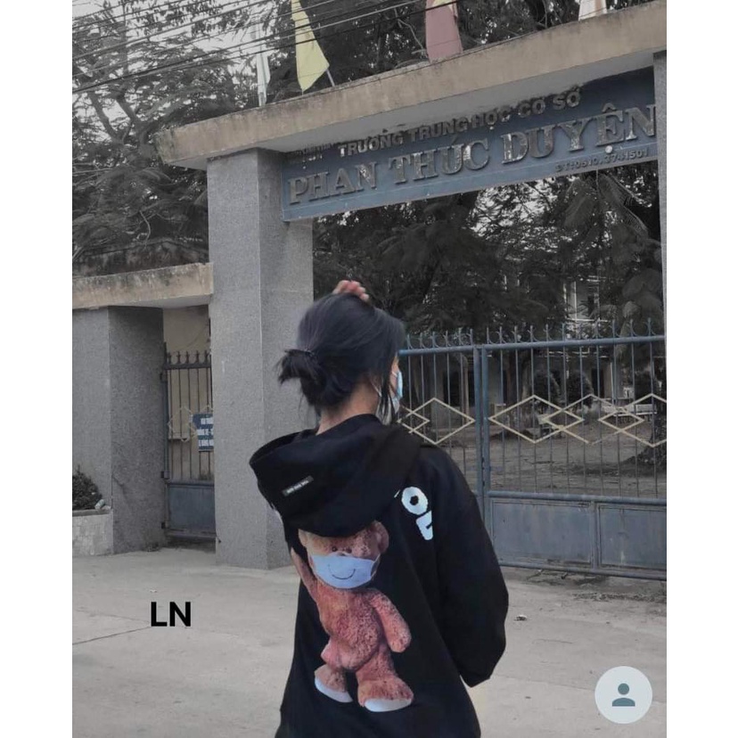 Áo hodie gấu the BAD mũ 2 lớp-6L5N