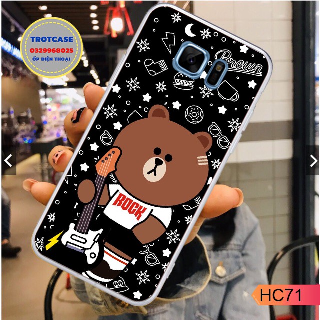 [ HOT ] Ốp lưng Samsung Note Fe/S6/S6 edge /S7/S7 edge- ốp dẻo in hình gấu đen đủ mã , gấu đen guitar và gấu đen đội mũ | BigBuy360 - bigbuy360.vn