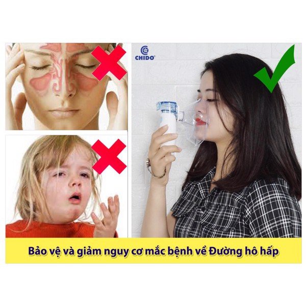 Máy Xông Mũi Họng Điện Dung Cầm Tay CHIDO YS13