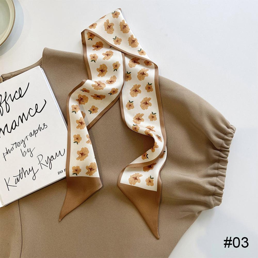 Khăn Quàng Cổ Dài Bằng Lụa Satin Đơn Giản Dễ Phối Đồ Dành Cho Nữ C5N3