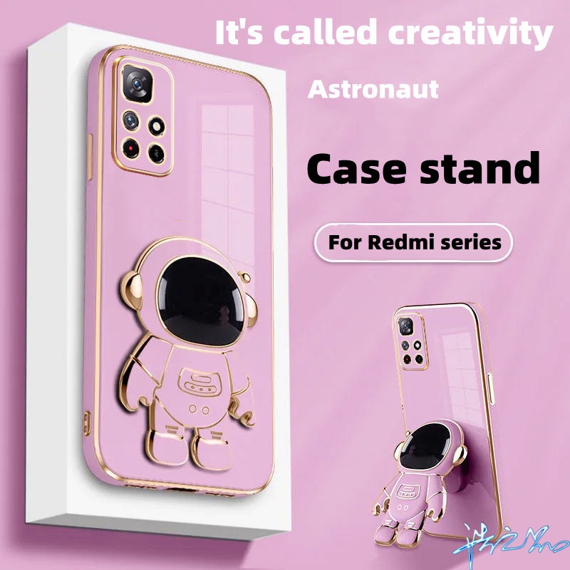 Ốp Điện Thoại Hình Phi Hành Gia Có Giá Đỡ Cho Redmi Note 11 11S Pro Note 10 Pro 9 9S Pro 8T 5